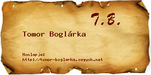 Tomor Boglárka névjegykártya
