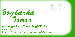 boglarka tomor business card
